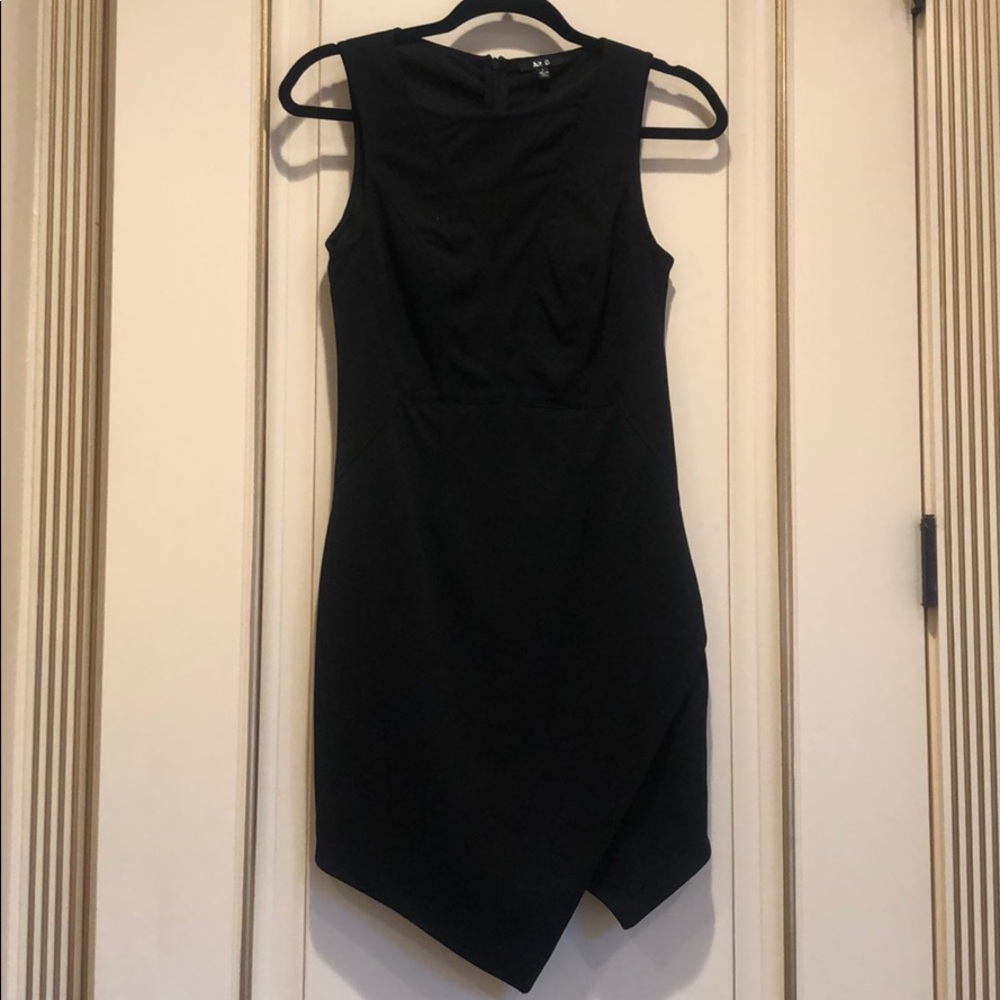 Beautiful black dress with asymmetrical bottom